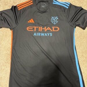 NYCFC MLS Adidas Black Soccer Jersey